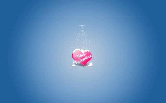 Pink heart message floating snow #2 free wallpaper - medium preview image