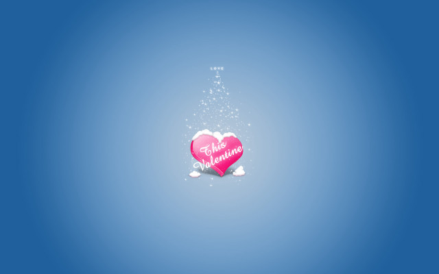 Pink heart message floating snow #3 free wallpaper - medium preview image