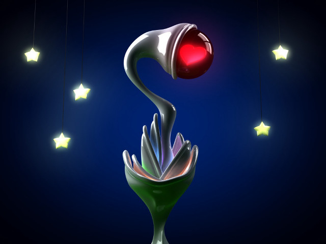 Red ball floating flower stars #3 free wallpaper - medium preview image