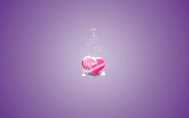 Pink heart message purple background #6 free wallpaper - medium preview image