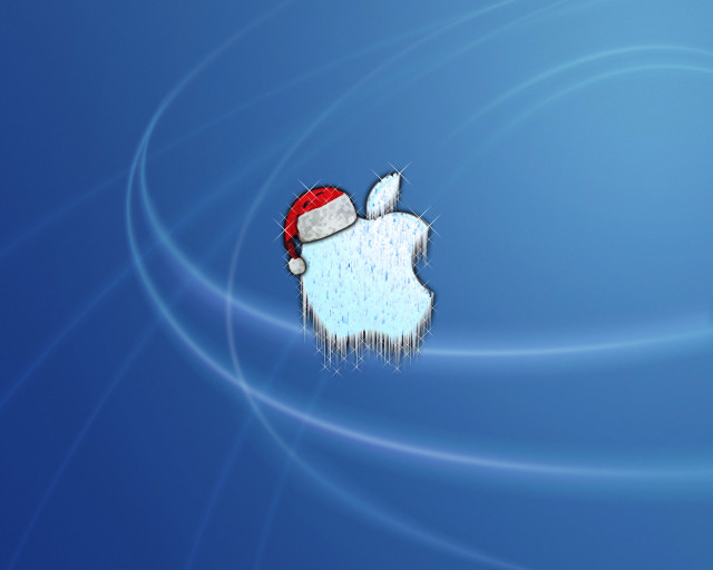 Apple santa hat computer screen #2 free wallpaper - medium preview image