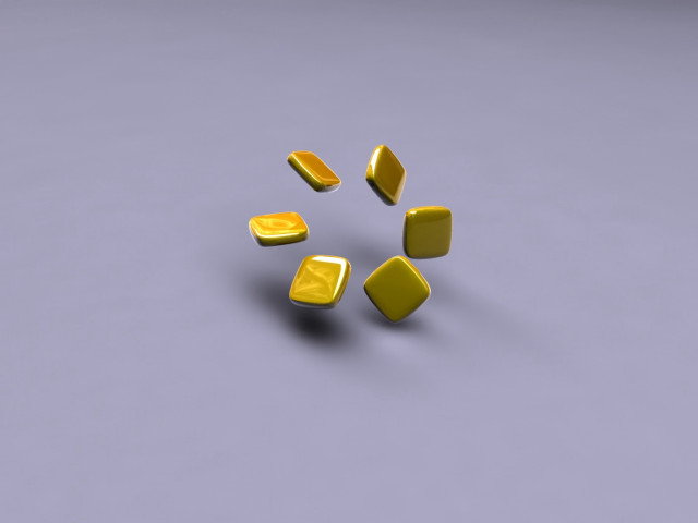 Yellow objects gray surface shadow #2 free wallpaper - medium preview image