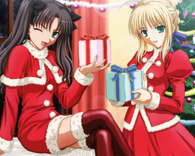 Girls christmas outfits present box #2 free wallpaper - medium preview image