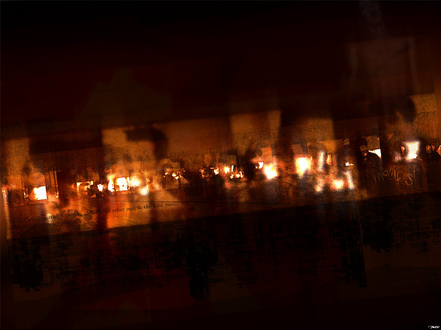 Blurry city street night lights #5 free wallpaper - medium preview image