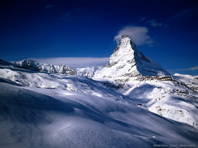 Snowy mountain clouds blue sky #2 free wallpaper - medium preview image