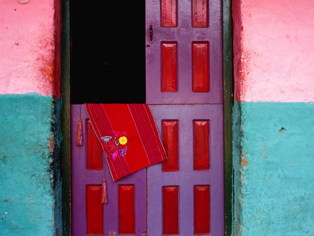Purple door red cloth yellow #2 free wallpaper - medium preview image