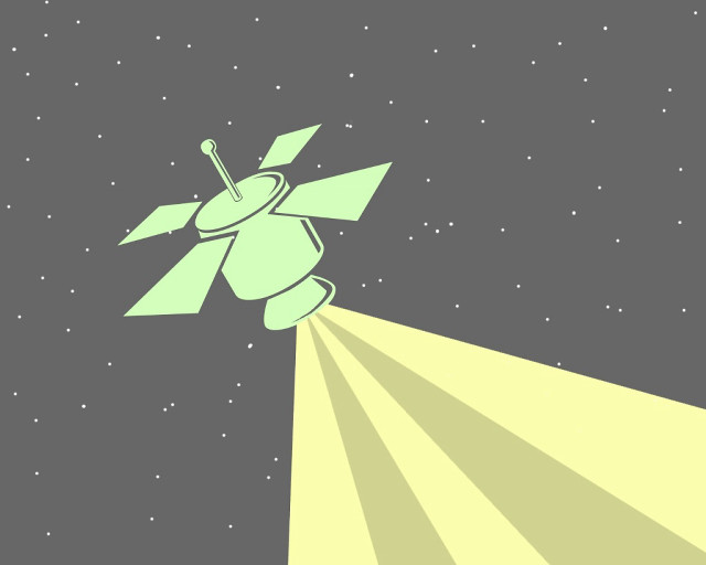 Cartoon space shuttle flying sky free wallpaper - medium preview image