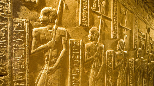 Ancient egyptian paintings wall clock free wallpaper - medium preview image