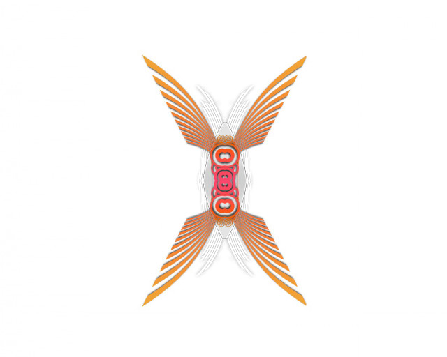 Fish two wings pink body free wallpaper - medium preview image