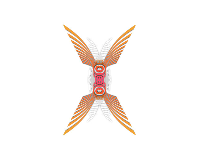 Fish with two wings pink free wallpaper - medium preview image