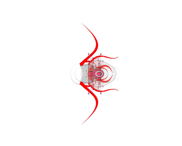 Red white abstract design swirl #2 free wallpaper - medium preview image