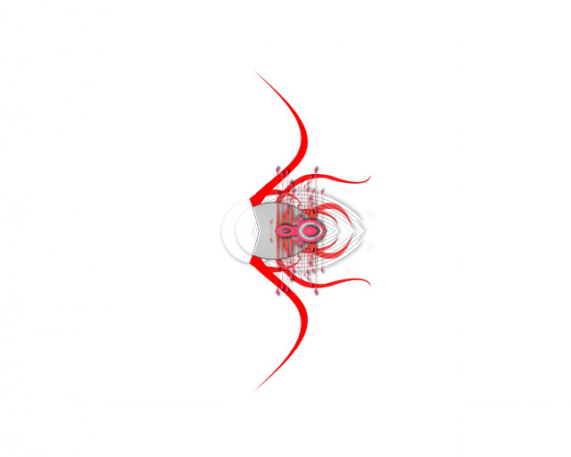 Red swirly design ribbon flower free wallpaper - medium preview image