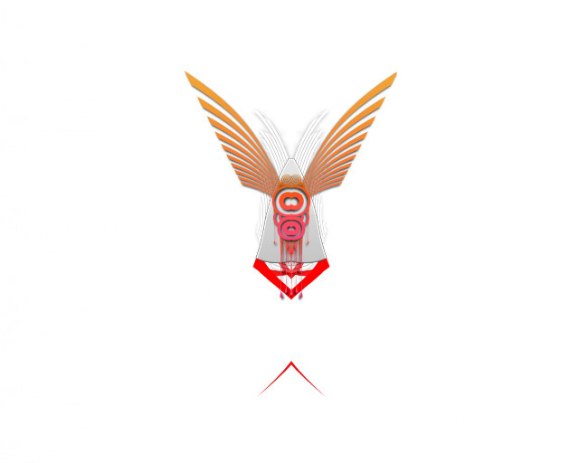 Bird wings red collar white #3 free wallpaper - medium preview image