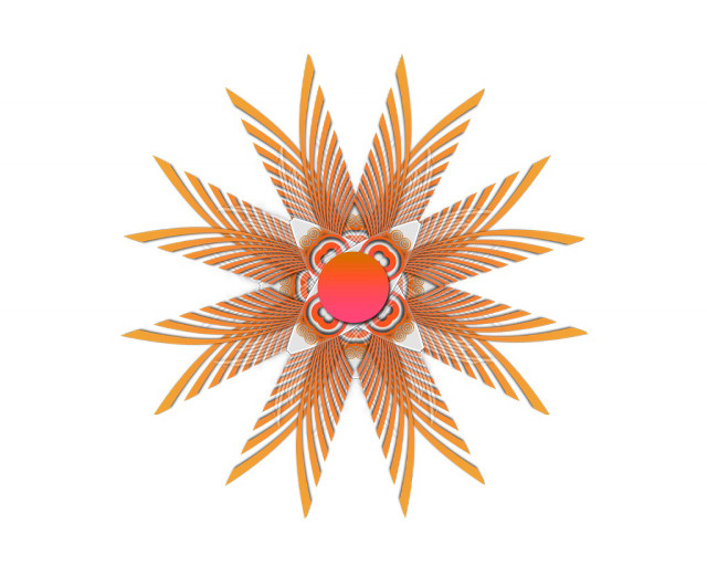 Red orange flower white center free wallpaper - medium preview image