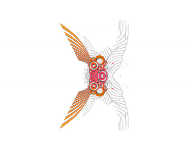 Red orange tail white background free wallpaper - medium preview image