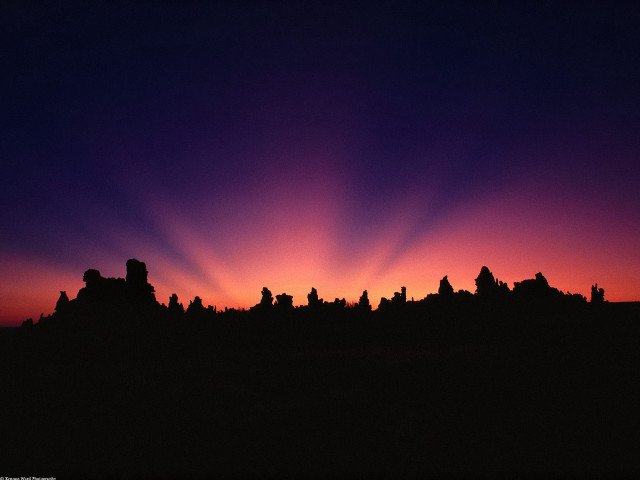 Sunset city silhouette purple sky free wallpaper - medium preview image