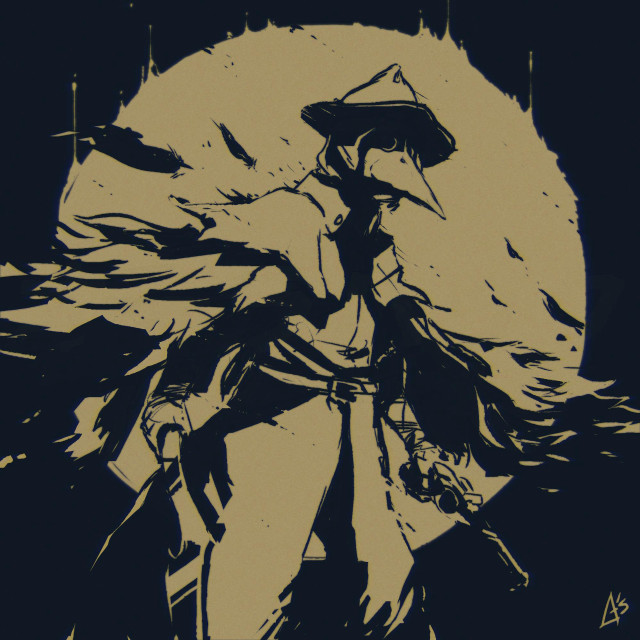 Man hat coat walking rain free wallpaper - medium preview image