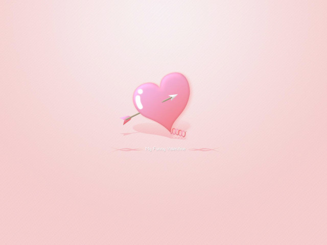 Pink heart arrow pink background #2 free wallpaper - medium preview image