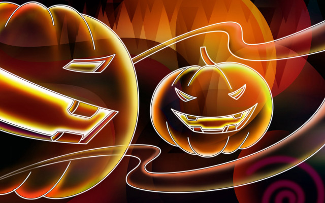 Pumpkin knife mouth digital painting #2 free wallpaper - medium preview image