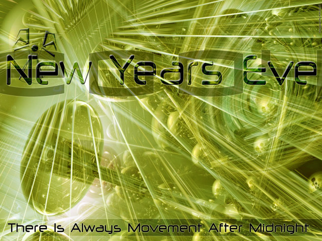 New years eve clock green free wallpaper - medium preview image