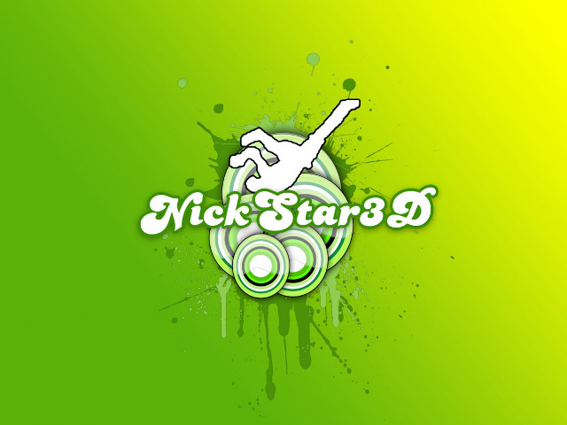Green hand ball nickstar gradient free wallpaper - medium preview image