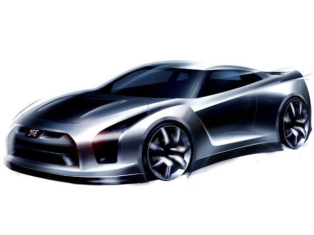 Silver car drawing style artwork free wallpaper - medium preview image