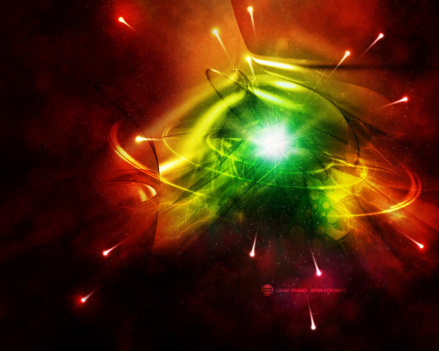Colorful abstract light center glowing free wallpaper - medium preview image