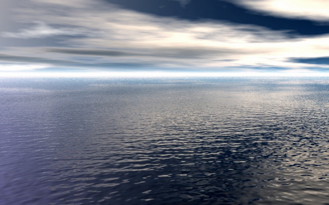 Large body water sky clouds free wallpaper - medium preview image