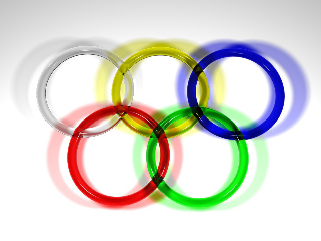Rings white red green yellow free wallpaper - medium preview image