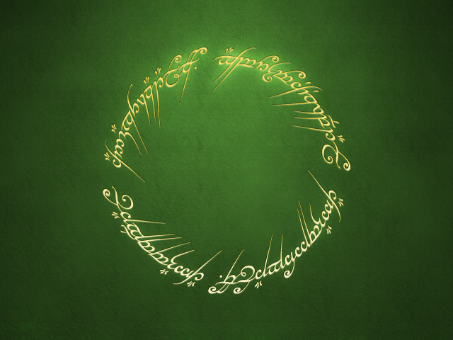 Green background gold circle writing free wallpaper - medium preview image
