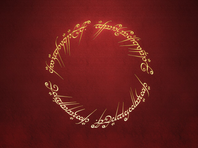 Golden circle writing red background free wallpaper - medium preview image