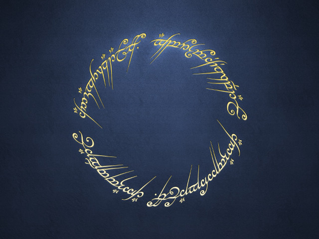 Gold writing blue background black free wallpaper - medium preview image
