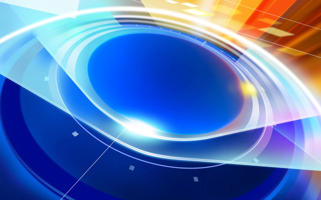 Blue yellow abstract background circular #2 free wallpaper - medium preview image