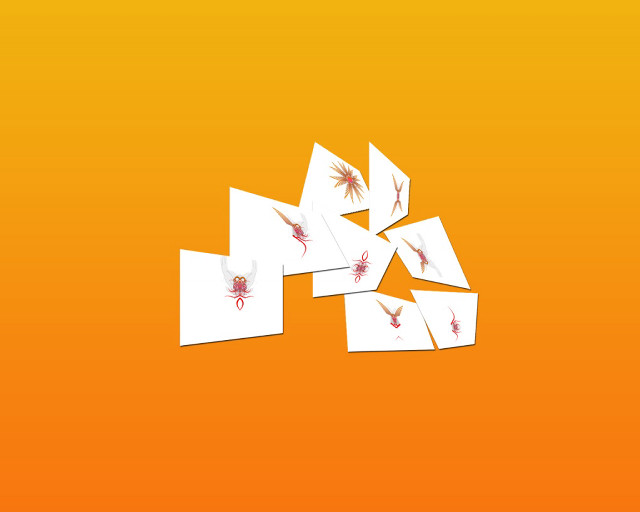 White cards red designs orange free wallpaper - medium preview image
