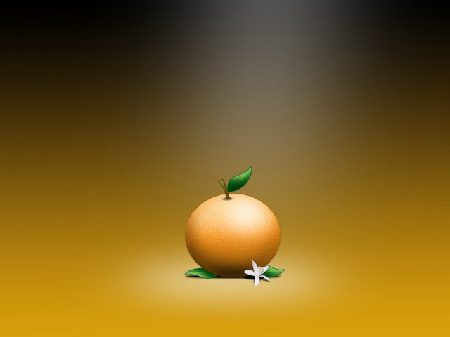 Orange star yellow background black free wallpaper - medium preview image