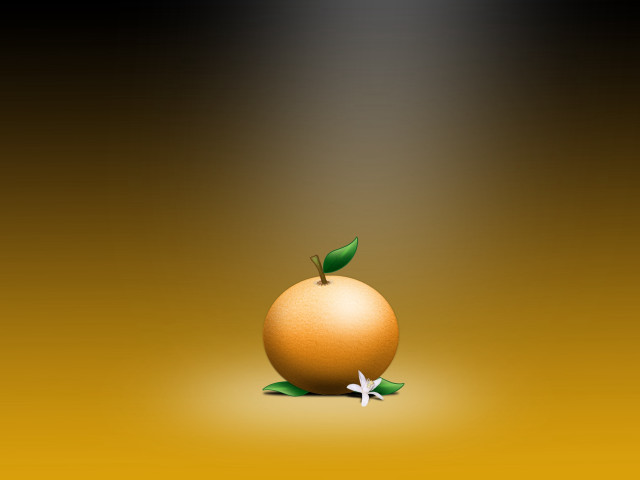 Orange star yellow background black #2 free wallpaper - medium preview image