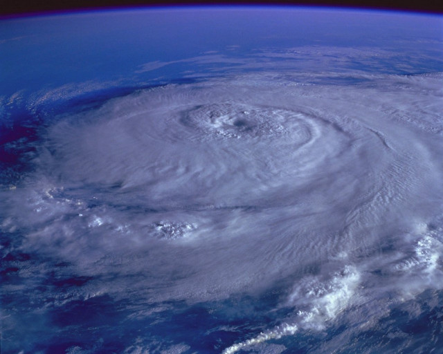 Satellite view hurricane ocean space free wallpaper - medium preview image