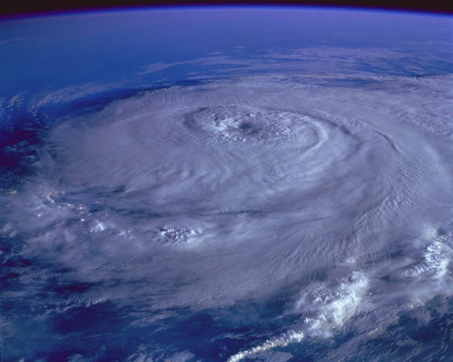 Satellite hurricane ocean space view free wallpaper - medium preview image