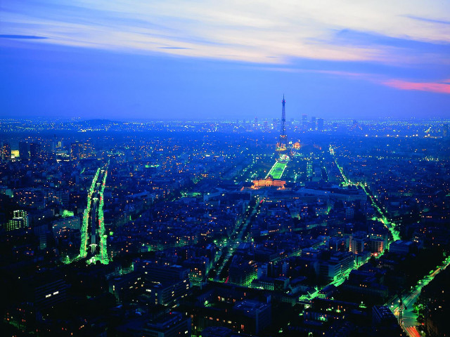 City night tall building lights #3 free wallpaper - medium preview image