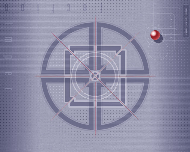 Red ball blue background silver free wallpaper - medium preview image