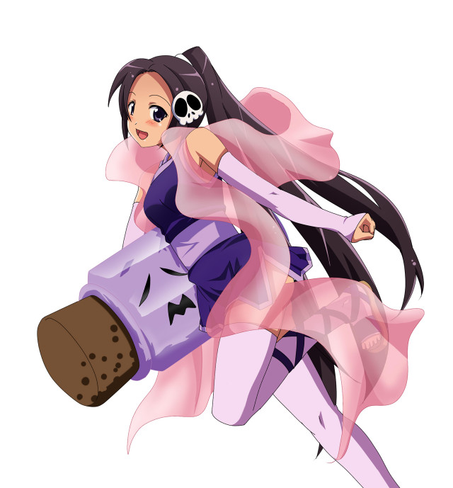 Cartoon girl gun pink dress free wallpaper - medium preview image