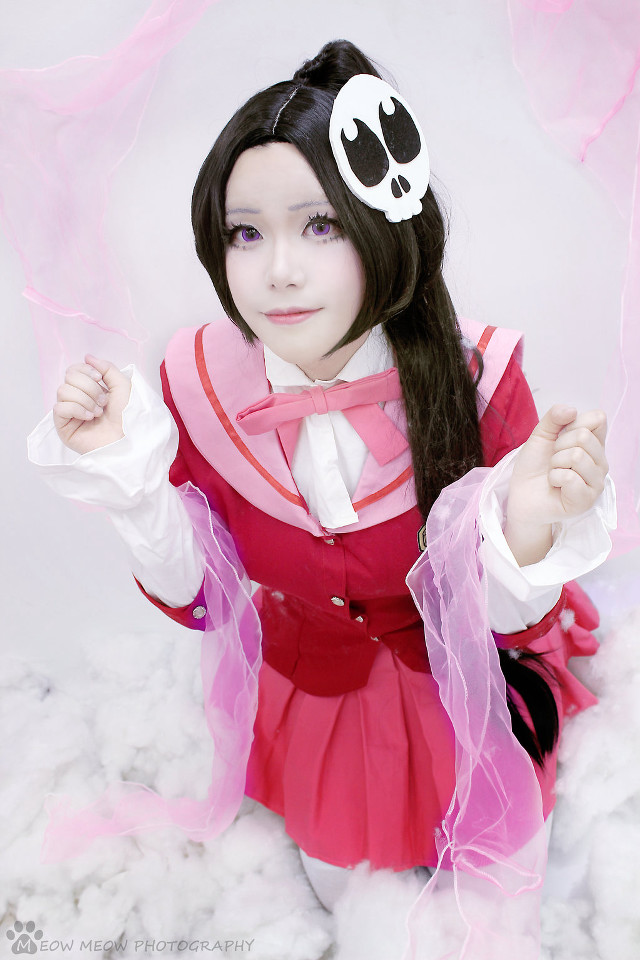 Woman red dress skull pink free wallpaper - medium preview image