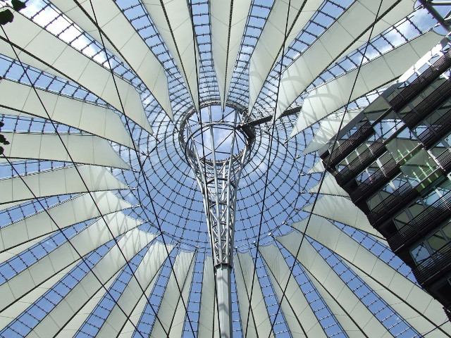 Tall building skylight roof view free wallpaper - medium preview image