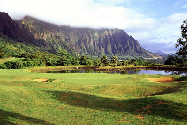Golf course mountain lake foreground #3 free wallpaper - medium preview image