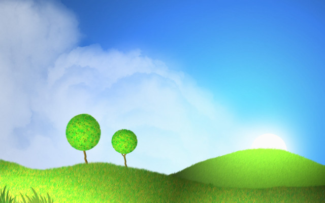 Two trees hill blue sky free wallpaper - medium preview image