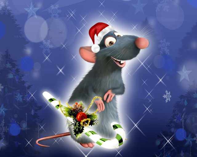 Cartoon mouse santa hat candy free wallpaper - medium preview image