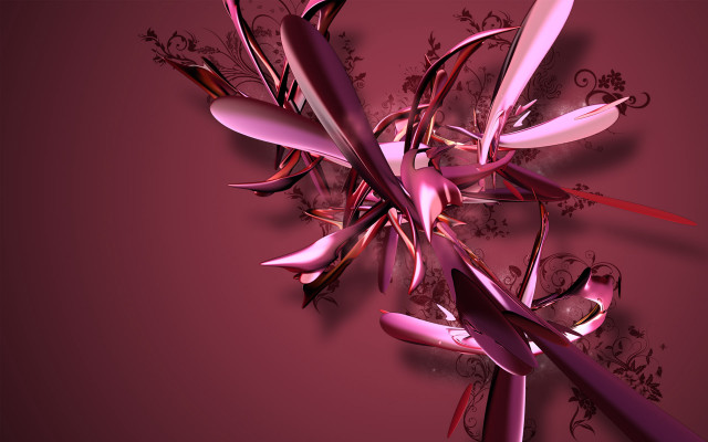 Pink ribbons circle purple background #4 free wallpaper - medium preview image