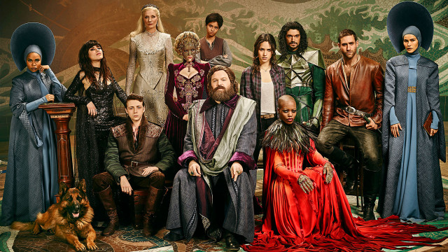 Medieval costume group dog chair free wallpaper - medium preview image