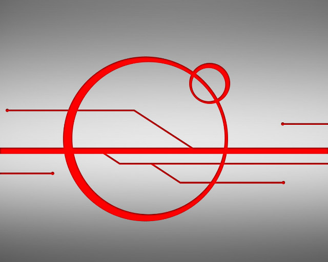Red circle white background lines #2 free wallpaper - medium preview image