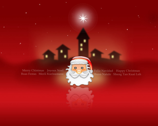 Christmas card santa claus red free wallpaper - medium preview image